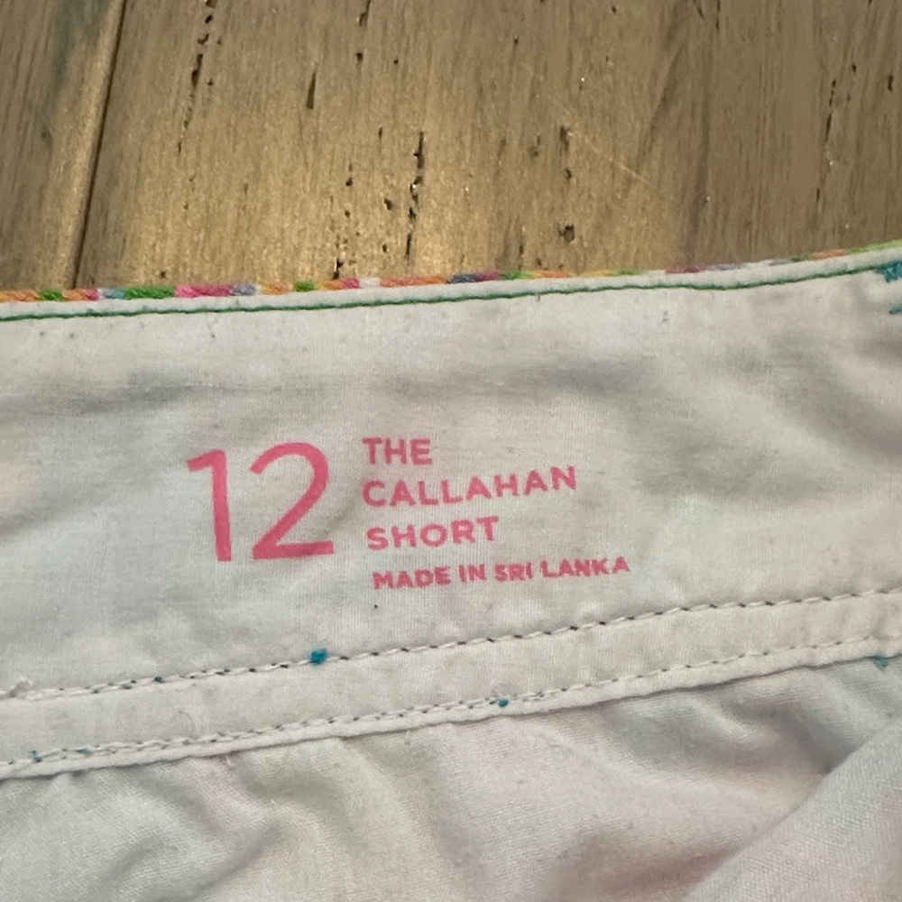 EUC Lilly Pulitzer Callahan Turquoise Tropical Floral Cotton Shorts Beach Resort - Picture 3 of 5